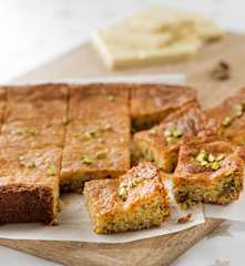 Brownies al cioccolato bianco e pistacchi