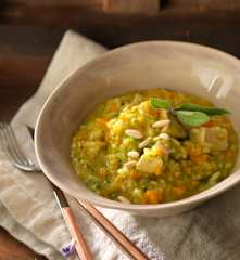 Chicken, Butternut Squash and Toasted Pine Nut Risotto