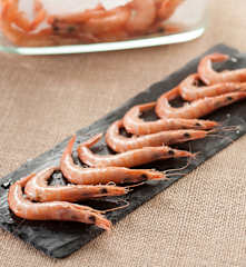 Gamba blanca de Huelva cocida
