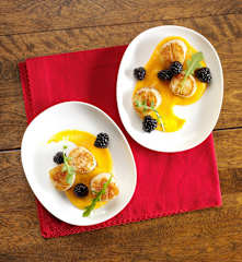 Seared Scallops with Sweet Potato Purée