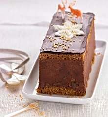 Bûche chocolat, orange et gingembre