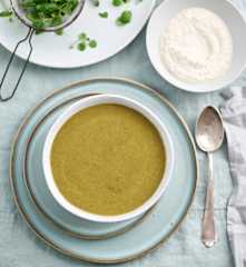 Creme de agrião e rúcula