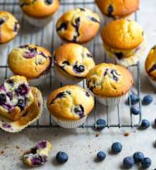 Muffins gourmands aux myrtilles