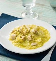 Arroz con borrajas y pollo