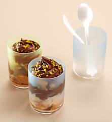 Tiramisu choco-pistache en verrines