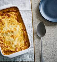 Lasanha de frango e tomate seco