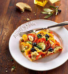 Zucchini-Paprika-Pfannkuchen vom Blech