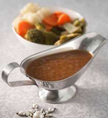 Salsa de carne. Verduras al vapor