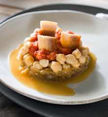 Garbanzos encebollados