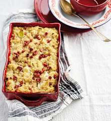 Caçarola de bacon e alho-francês