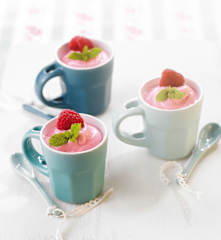 Raspberry and lime sorbet