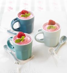 Himbeer- und Limettensorbet