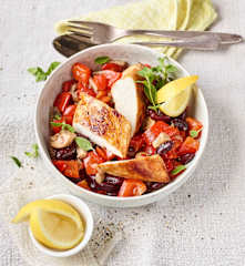 Paprika-Bowl mit Hähnchen