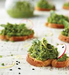 Parmesanlı Bezelye Ezmesi