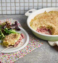 Hachis parmentier courgette-pomme de terre et jambonneau