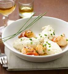 Noix de saint-jacques, purée de panais à l'anis