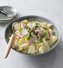 Warm wasabi potato salad
