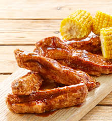 Costillitas con salsa bbq de chipotle