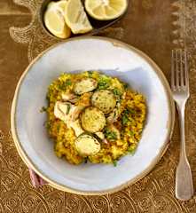 Zitronenhuhn mit Bulgur