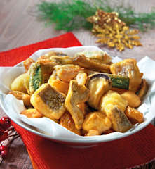 Fritto misto di verdure e baccalà