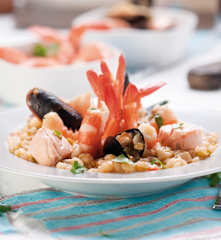 Risotto z owocami morza