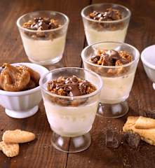 Cookie Ice Cream with Figs and Chocolate