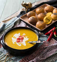 Indian spiced sweet potato soup