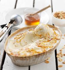 Gelado de mel e amêndoa