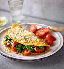 Cheese Omelet with Spinach