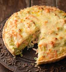 Smoked Salmon and Leek Quiche