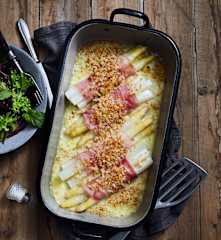 Gratinierte Schinken-Spargel-Röllchen
