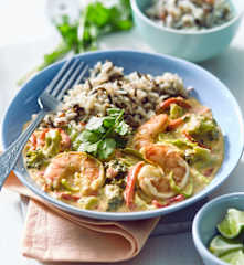 Thai-Garnelen-Curry mit Wildreis