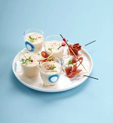 Crème de haricots blancs au jambon sec