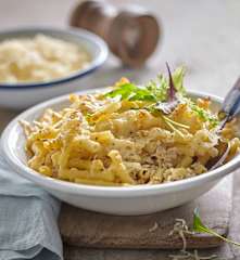 Gratin de macaronis au poulet