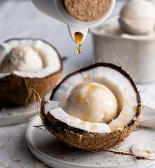 Kokosnuss-Vanille-Sorbet