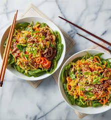 Spiralized Skirt Steak Salad