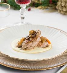 Codorniz escabechada con emulsión de patata al vacío