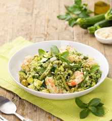 Insalata di riso verde ai gamberi