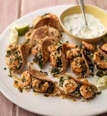 Prawn and Spring Greens Mini Tacos