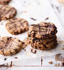 Galletas de cacahuate con chocolate