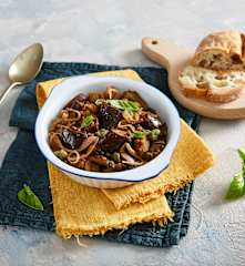 Melanzane piccanti e lenticchie