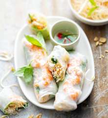 Rouleaux de printemps aux crevettes et au poisson