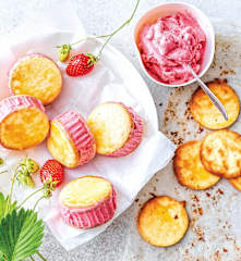 Biscuits glacés aux fraises