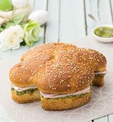 Colomba salata integrale al prosciutto di Praga