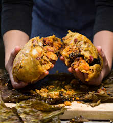 Boroña con compango