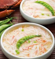 豌豆蟹肉蒸蛋