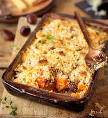 Crumble à la courge butternut et au comté