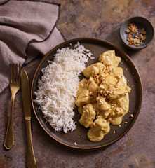 Frango satay com arroz jasmine na Bimby Friend