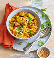 One pot de blé, poulet et curry