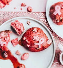 Petits pains aux pralines et chocolat roses